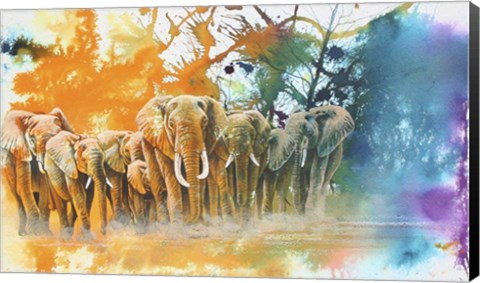 Framed Elephant Tribe Print