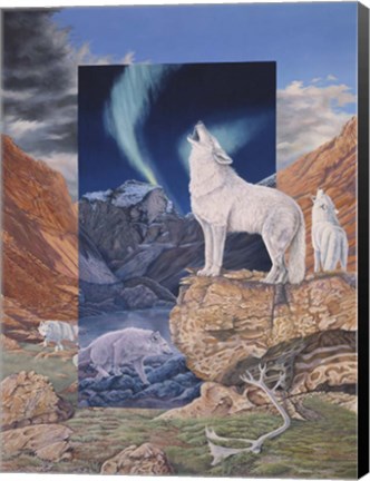 Framed Foot Steps in the Night Print