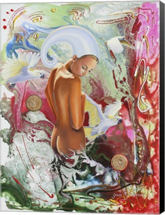 Framed Life Begins Print