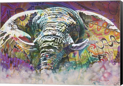 Framed Psycodelic Ele Print