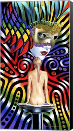 Framed Rainbow Mask Print