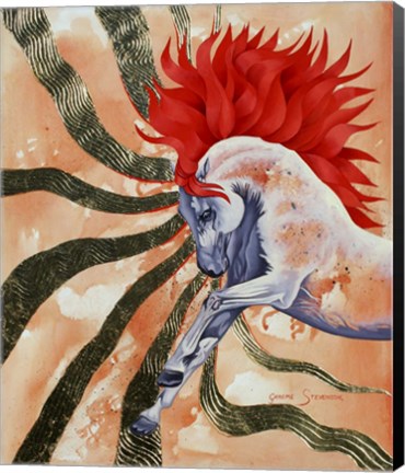 Framed Red Stallion Print