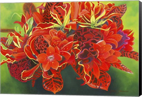 Framed Red Vase Print