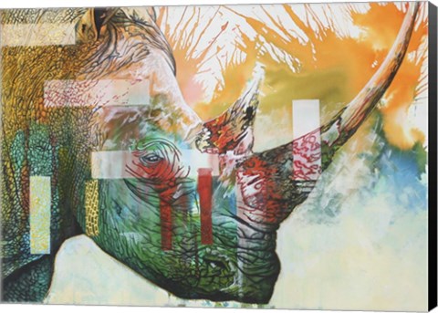 Framed Tears Of A Rhino Print