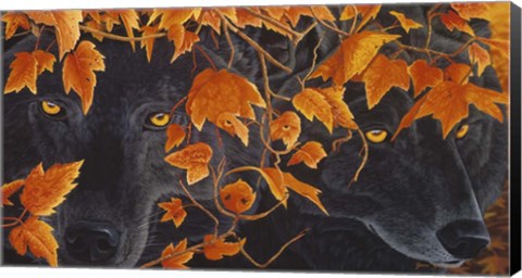 Framed Three Wolves Print
