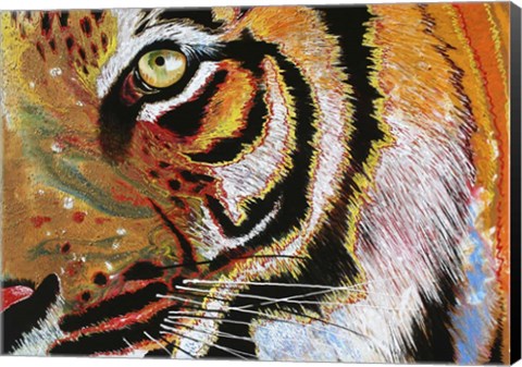 Framed Tiger Burning Bright Print