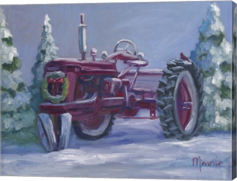 Framed Farmall Fresh Snow Print