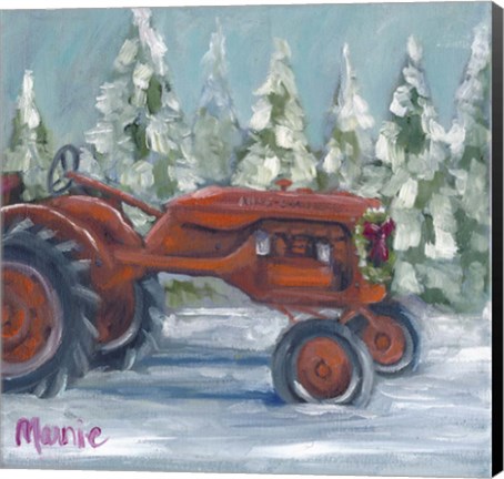 Framed Tractor 4 Seasons Allis Chalmers Holiday Print