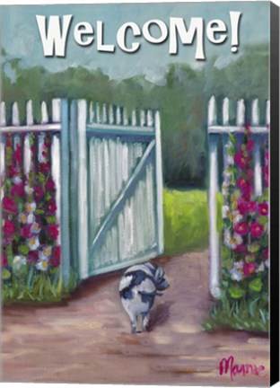 Framed Daisy Smelling Flowers Print