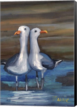 Framed Lovebirds II Print