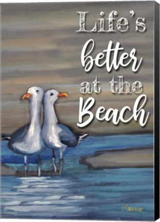 Framed Lovebirds Text Print