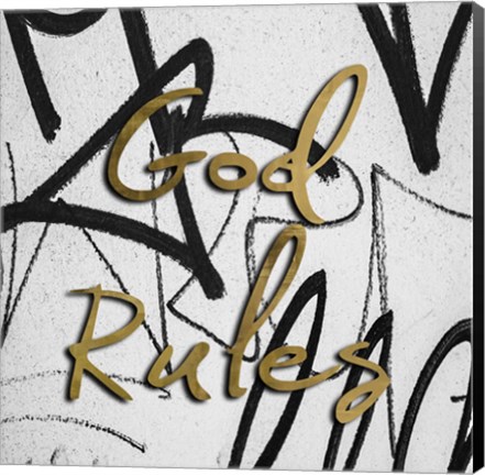 Framed Rock N Rule I Print