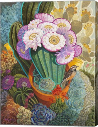 Framed Prickly Garden Print