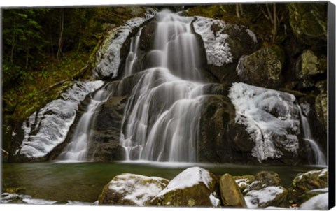 Framed Frosty Moss Glen Falls Print