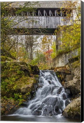 Framed Mill Bridge Waterfall Print