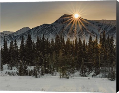 Framed Peeking Around The Peak Print