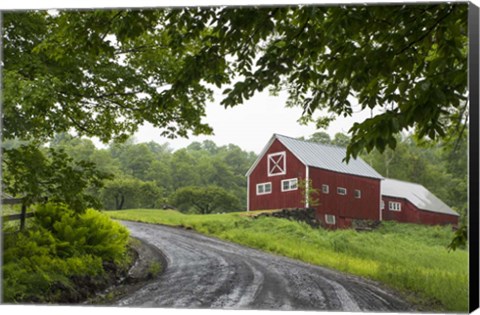 Framed Red Barn Print