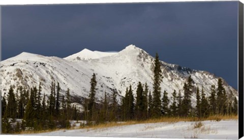 Framed Stormy Peak Print