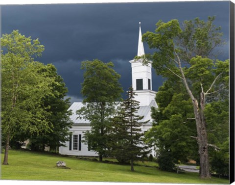 Framed Stormy Steeple Print