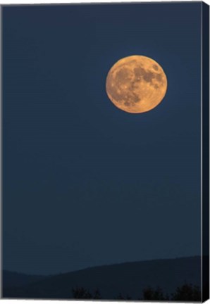 Framed Supermoon Rise Over Ridge Print