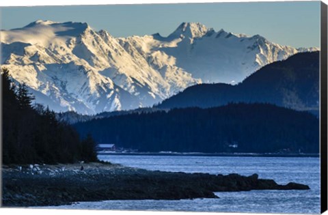Framed Where The Mountains Meet The Sea Print