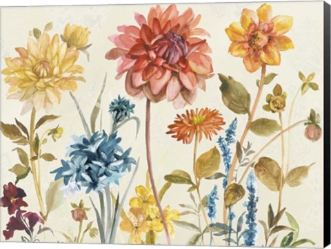 Framed Dancing Flowers Print