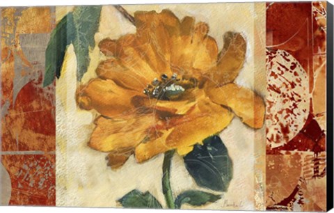 Framed Golden Blossom 1 Print