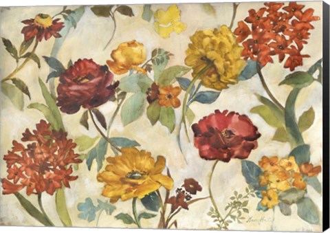 Framed Layered Flowers Print