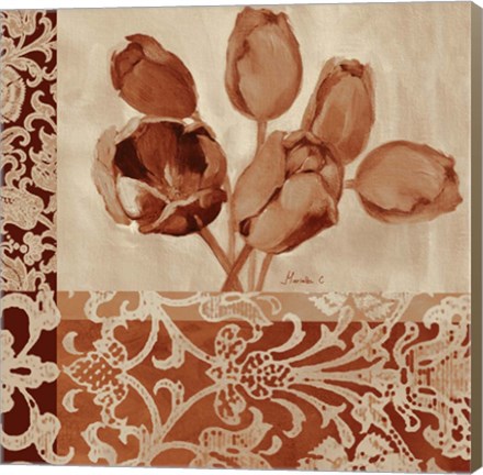 Framed Portret Of Tulips Print