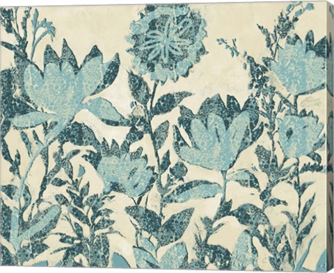 Framed Textured Flowers Print