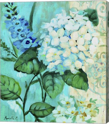 Framed White Hortensia Print
