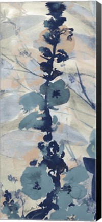 Framed Blue Floral I Print