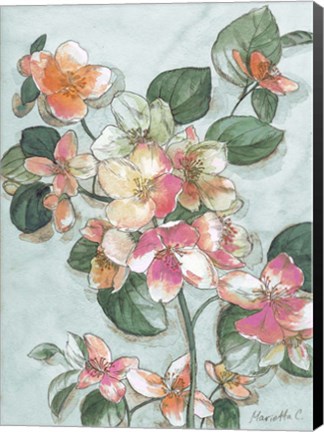 Framed Flowers Study 2 Blue Print