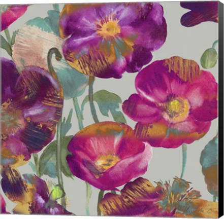 Framed Poppies From My Window Crop1 Print