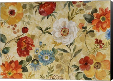 Framed Watercolor Flowers Print