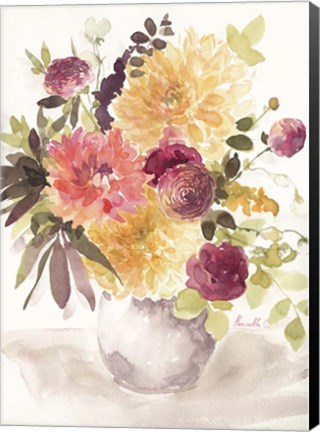 Framed Delicate Flowers 1 Print