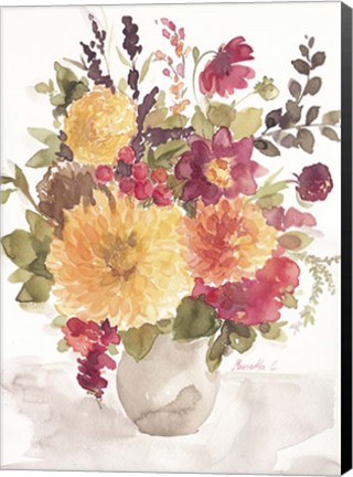 Framed Delicate Flowers 2 Print