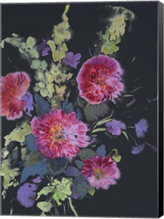 Framed Fluid Flowers 1 Print