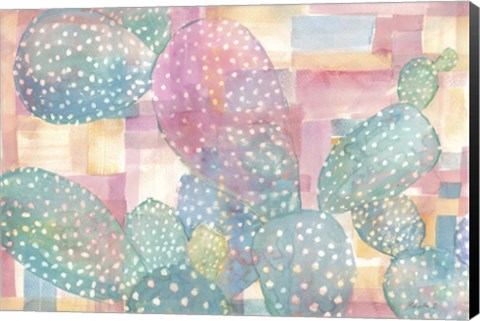 Framed Pink Succulents Print