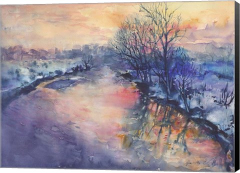 Framed Winter River Print