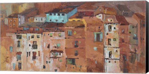 Framed Old Spanish Town Print