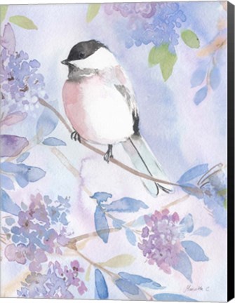 Framed Pastel Birds 2 Print