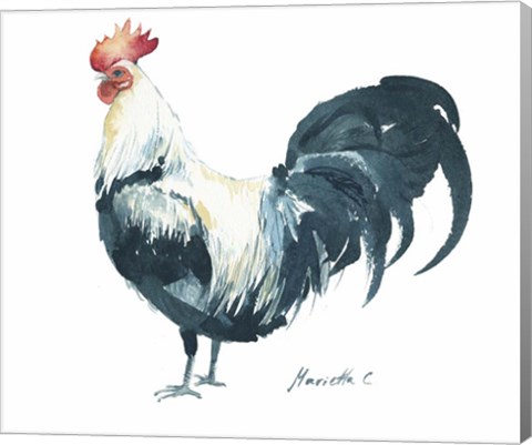 Framed Rooster C Print