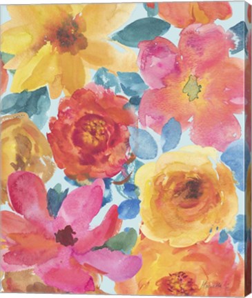 Framed Fresh Flowers All Over Print