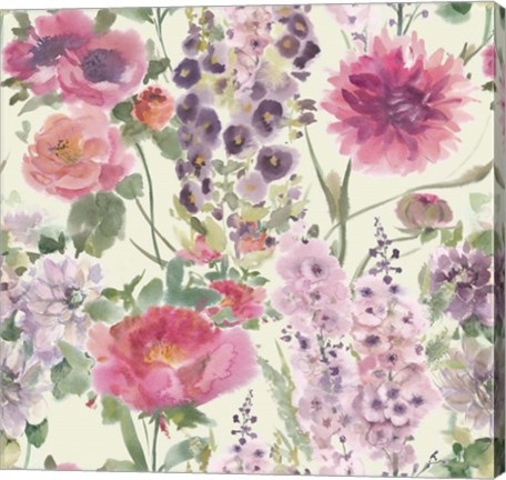 Framed Holly Hocks All Over 1 Print