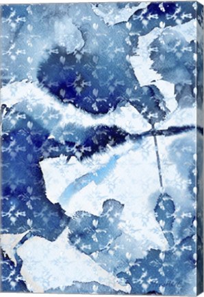 Framed Indigo 1 Tie Dye Print