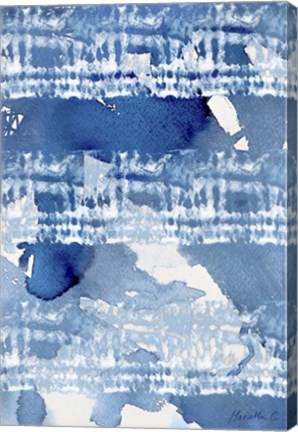 Framed Indigo 2 Tie Dye Print