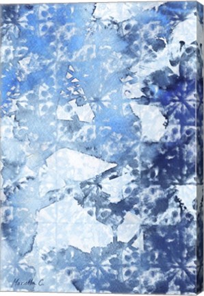 Framed Indigo 3 Tie Dye Print