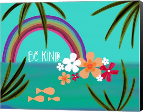 Framed Be Kind Print