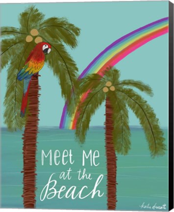 Framed Meet Me at the Beach Print